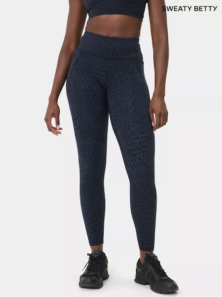 Sweaty Betty Blue Camo Full Length Power Workout Leggings (G51815) | £88
