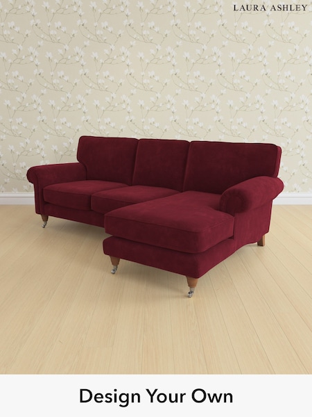 Alwyn Velvet/Burgundy Red Kingston By Laura Ashley (G51894) | £2,125
