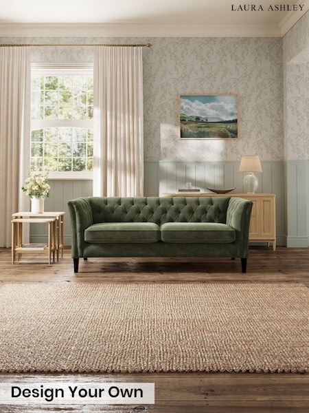 Alwyn Velvet/Ivy Green - Chatsworth Button Back By Laura Ashley