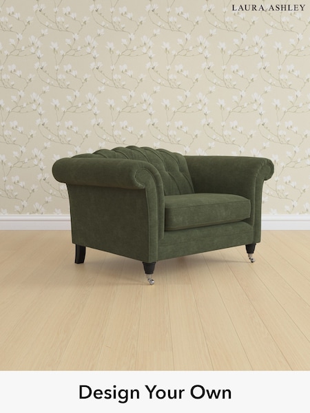 Alwyn Velvet/Ivy Green Gloucester Button Back By Laura Ashley (G51903) | £1,050
