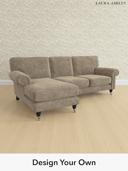 Alwyn Velvet/Truffle Natural Kingston By Laura Ashley (G51919) | £2,125
