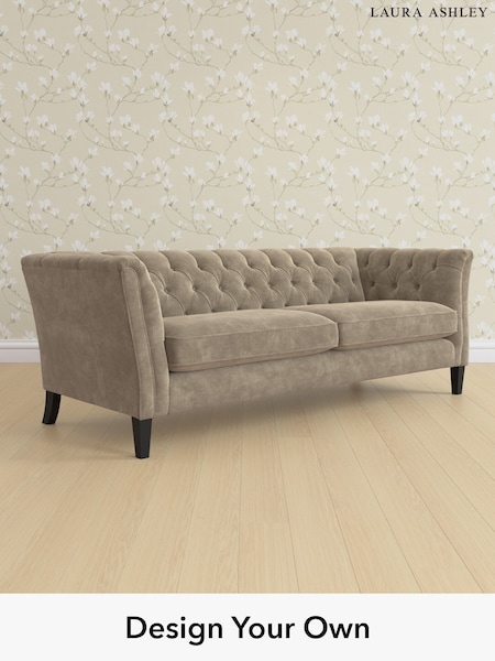 Alwyn Velvet/Truffle Natural Chatsworth Button Back By Laura Ashley (G51921) | £1,625