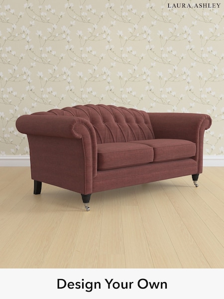 Edwin Chenille/Burgundy Red Gloucester Button Back By Laura Ashley (G52011) | £1,400