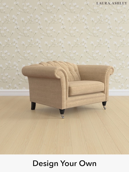 Edwin Chenille/Gold Natural Gloucester Button Back By Laura Ashley (G52014) | £1,100