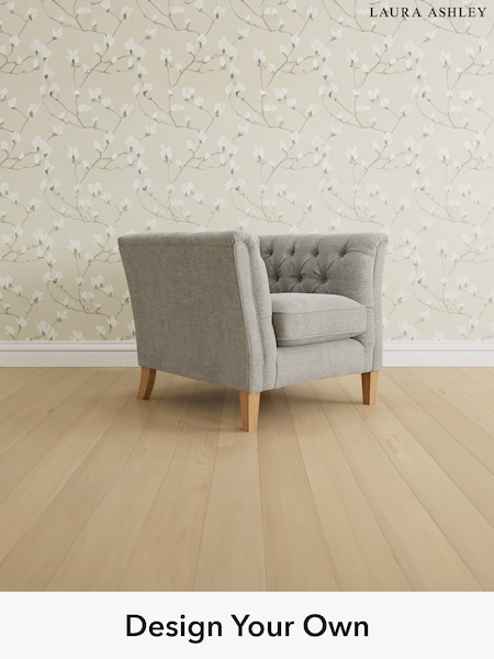 Edwin Chenille/Silver Grey Chatsworth Button Back By Laura Ashley (G52017) | £1,050