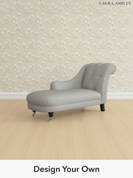 Edwin Herringbone/Pale Steel Grey Gloucester Button Back By Laura Ashley (G52037) | £1,100