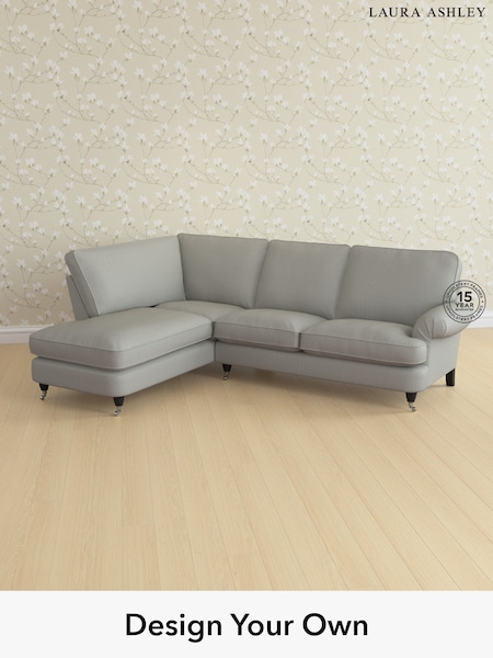 Edwin Herringbone/Pale Steel Grey Beaumaris By Laura Ashley (G52038) | £2,350