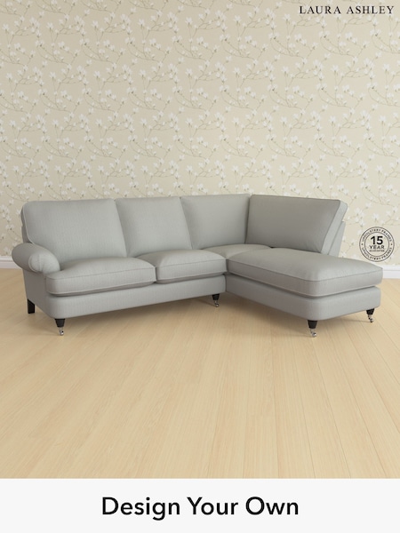 Edwin Herringbone/Pale Steel Grey Beaumaris By Laura Ashley (G52038) | £2,350