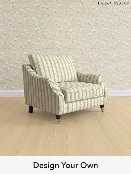 Kinsham Stripe/Hedgerow Green Beverley By Laura Ashley (G52137) | £1,050