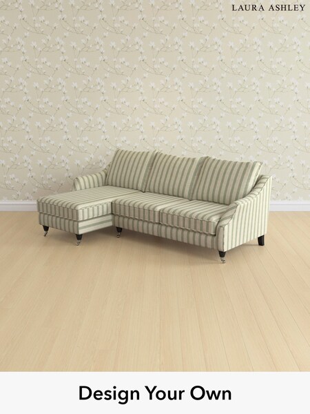 Kinsham Stripe/Hedgerow Green Beverley By Laura Ashley (G52137) | £2,275