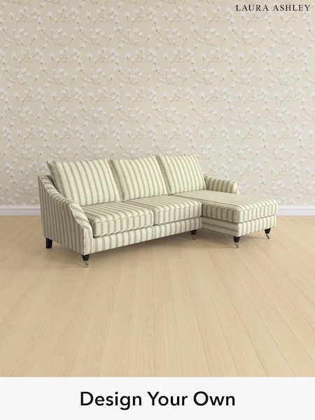 Kinsham Stripe/Hedgerow Green Beverley By Laura Ashley (G52137) | £2,275