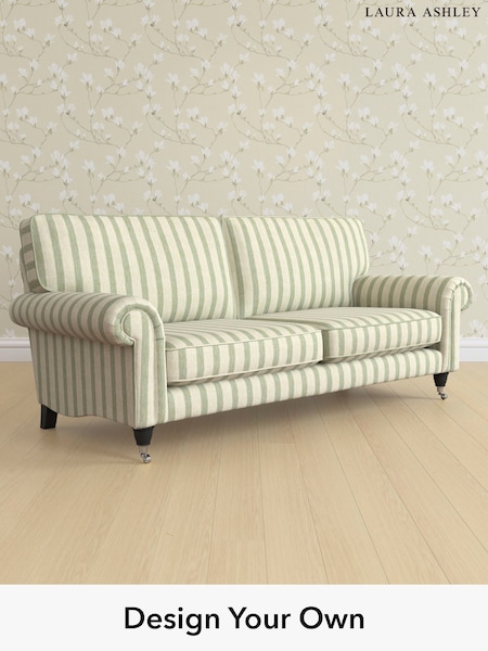 Kinsham Stripe/Hedgerow Green Kingston By Laura Ashley (G52138) | £1,500