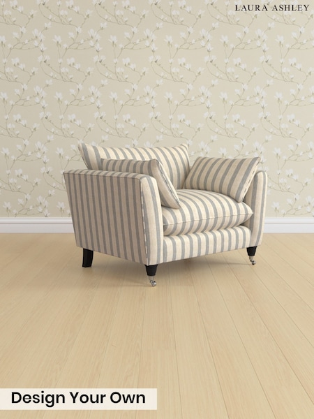 Kinsham Stripe/Seaspray Blue Casterton By Laura Ashley (G52156) | £1,050