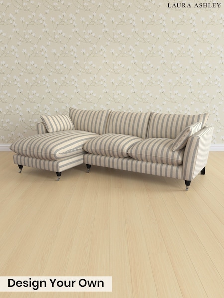 Kinsham Stripe/Seaspray Blue Casterton By Laura Ashley (G52156) | £2,275