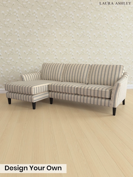 Kinsham Stripe/Seaspray Blue Marford By Laura Ashley (G52158) | £2,150