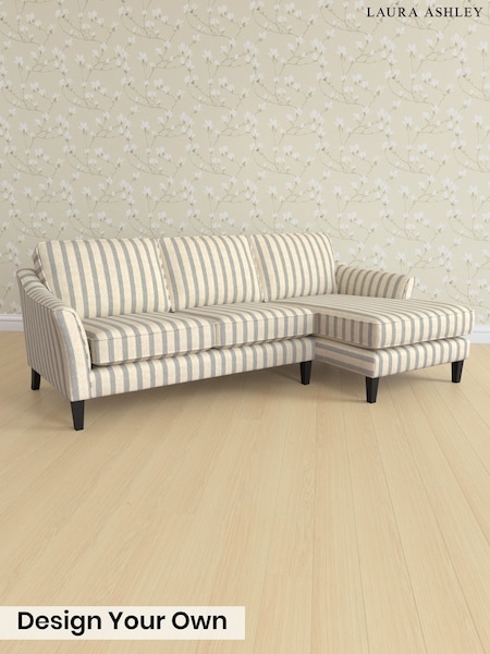 Kinsham Stripe/Seaspray Blue Marford By Laura Ashley (G52158) | £2,150