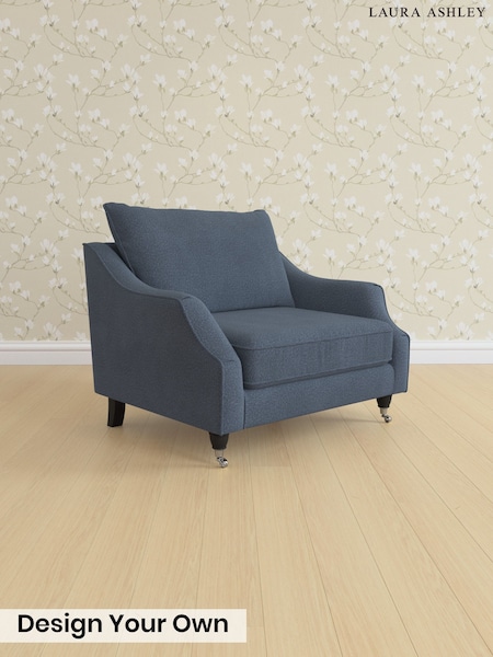 Lundar Chenille/Navy Blue Beverley By Laura Ashley (G52187) | £1,000