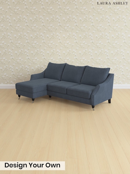 Lundar Chenille/Navy Blue Beverley By Laura Ashley (G52187) | £2,175