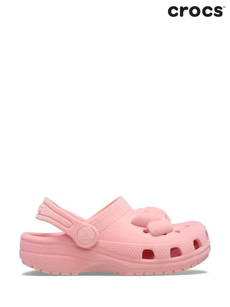 Crocs Pink Classic Velvet Bow Clogs (G52421) | £50