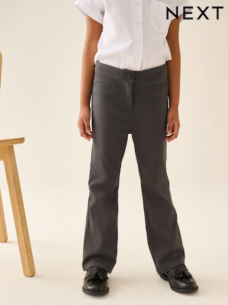 Grey - Bootcut Stretch School Trousers (3-18yrs)