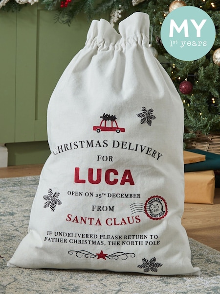 Personalised Christmas Delivery Canvas Gift Sack by My 1st Years (G52970) | £27