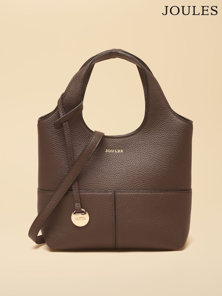 Chocolate Brown - Joules Crossbody Tophandle Tote Bag