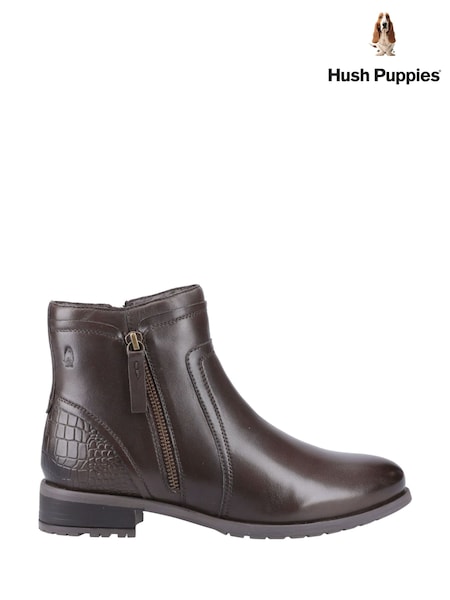 Hush Puppies Brown Scarlett Ankle Boots (G53036) | £70