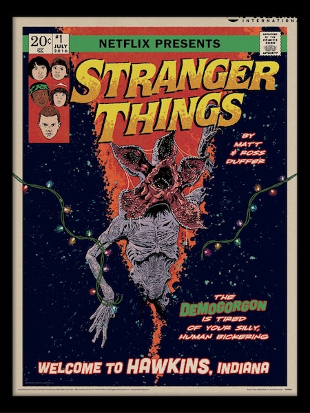 Pyramid International Black Stranger Things 2 Comic Framed Print (G53072) | £17