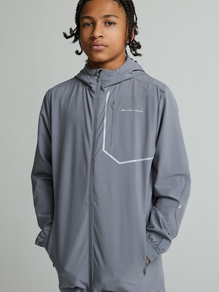 Monterrain Grey Junior Ramble 3.0 Woven Running Jacket (G53107) | £55