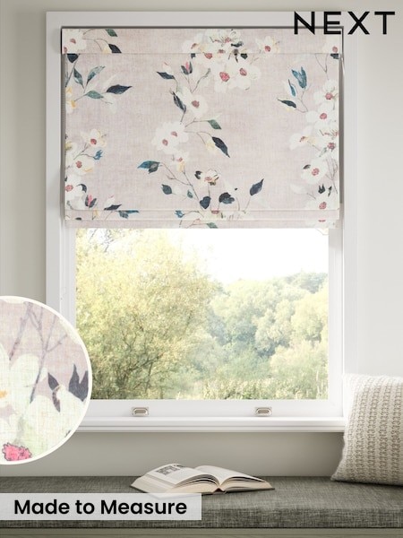 Pink Floral with Pops Made to Measure Roman Blind (G53331) | £75