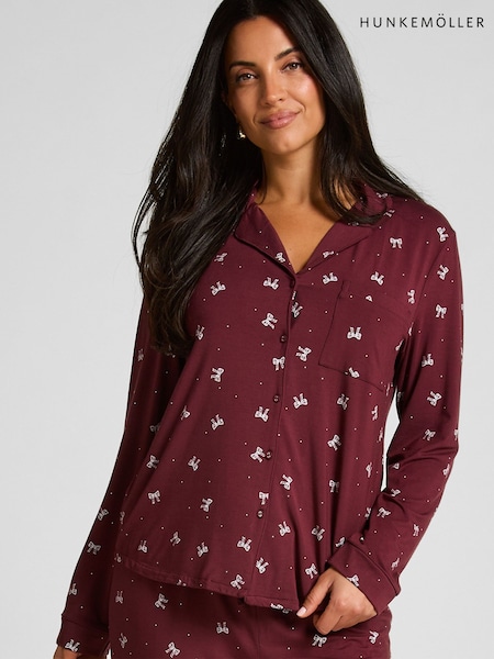 Hunkemoller Red Essential Jersey Long-Sleeved Jacket (G53657) | £27