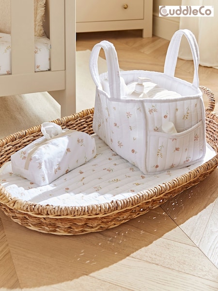 Cuddleco Cashmere Meadow Nappy Caddy Set (G53774) | £40