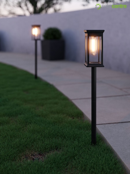 The Solar Centre 2 Pack Warm White Lakeside Solar Mini Post Lights (G53897) | £20