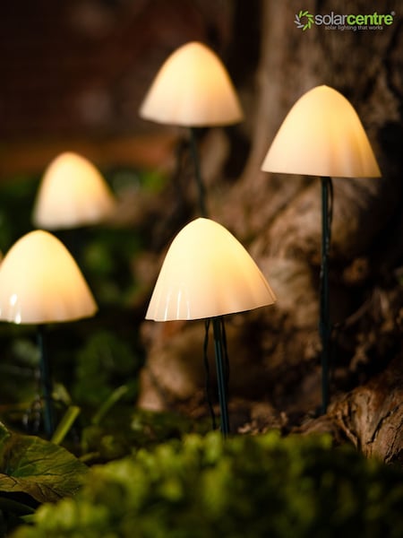 The Solar Centre 6 Pack Warm White XL Forest Mushroom Stake Lights (G53903) | £20