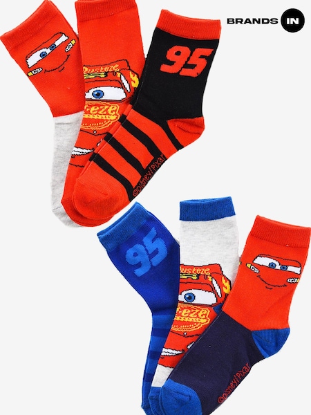 Brands In Red Disney Cars 95 Socks 6 Pack (G54019) | £23