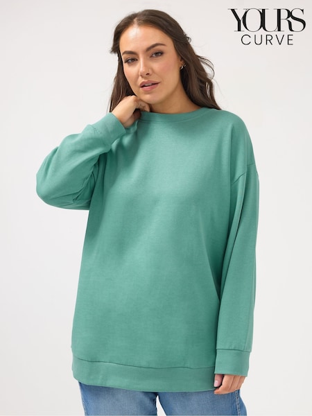 Yours Curve Blue Basic Sweatshirt (G54113) | £22