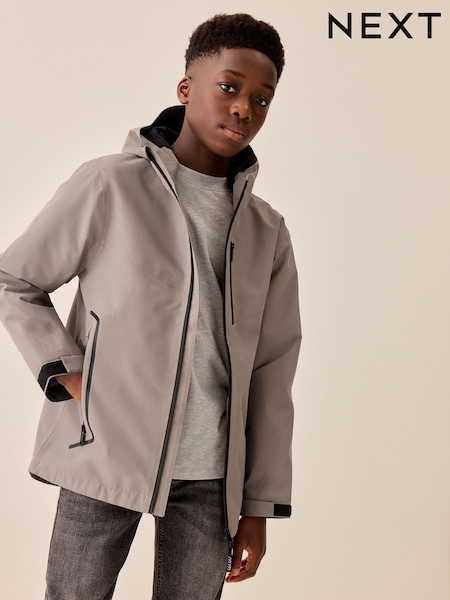 Beige - Waterproof Fleece Lined Anorak Jacket (3-17yrs)
