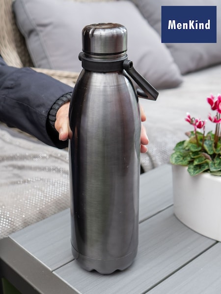 MenKind Clear Selfcare Hydration 15 Litre Stainless Steel Water Bottle (G54675) | £20