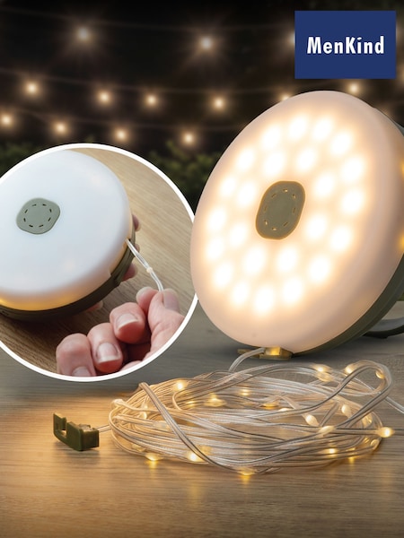 MenKind Green and White InGenious Camping Lantern 32 LED Lights With 8 Fun Modes (G54678) | £20