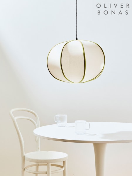 Oliver Bonas Green Paloma Brown Pendant Lamp Shade (G54977) | £98