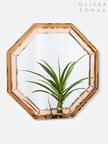 Oliver Bonas Pink Luna Round Mirror (G54985) | £135