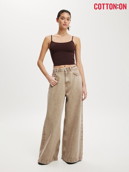 Cotton On Brown 91 Wide Leg Jeans (G55020) | £45