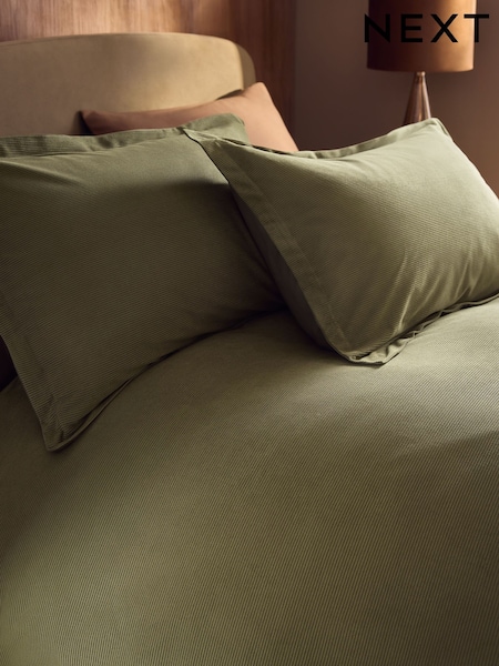 Corduroy Texture Bedding Duvet Cover And Pillowcase Set