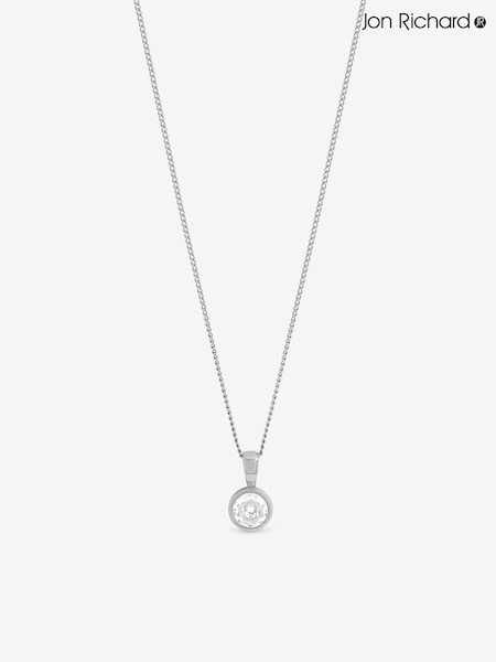 Jon Richard Silver Jon Richard Sterling Silver Plated Waterproof Bezel Pendant (G55382) | £25