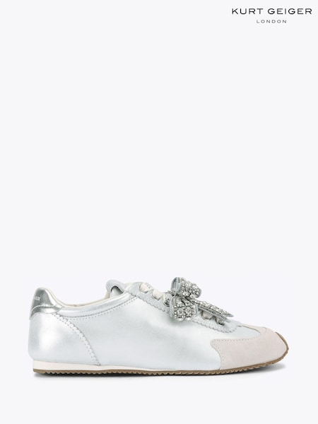 Silver - Kurt Geiger London Islington Bow Trainers