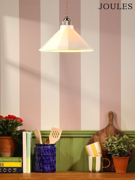 Joules off White Lynton 1 Light Pendant Ceiling Light (G55596) | £125