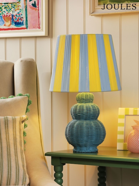 Joules Blue Yellow Whitby Table Lamp (G55601) | £95