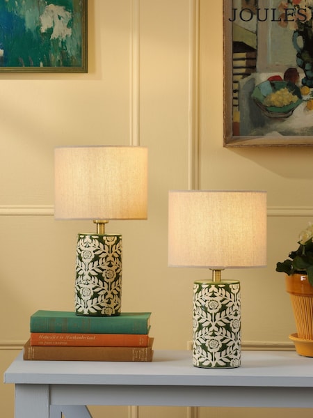 Joules Set of 2 Green Highclere Table Lamp (G55604) | £80