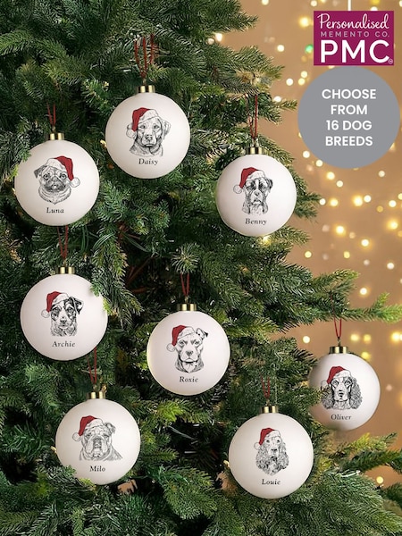 PMC Personalised Dog Breed Christmas Bauble (G55623) | £14