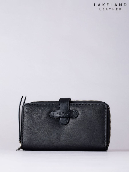Lakeland Leather Black Newby Tab Purse (G55684) | £40